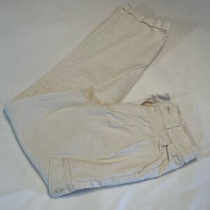PacSun Cream Trousers Classic Flat Front Design